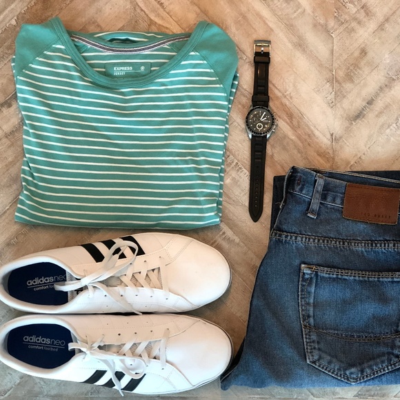 EXPRESS 3/4 Length Sleeve Jersey Style - Picture 2 of 4